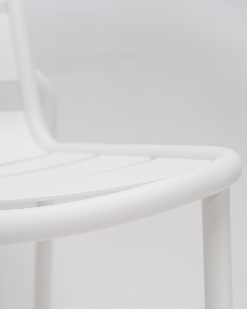 Frankie Bar Stool - White, 75Cm