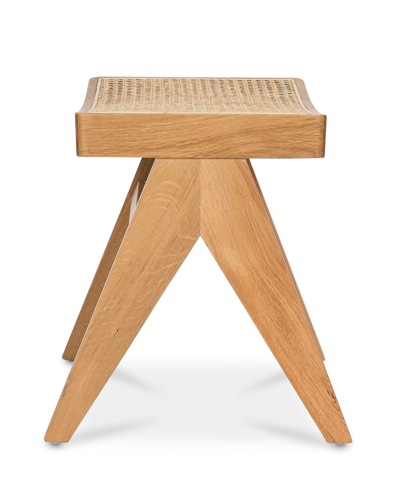 Harriet Barstool - Natural With Cane Seat, 45Cm