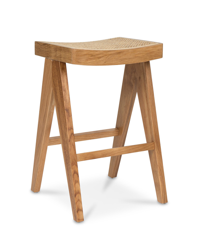 Harriet Barstool - Natural With Cane Seat, 65Cm
