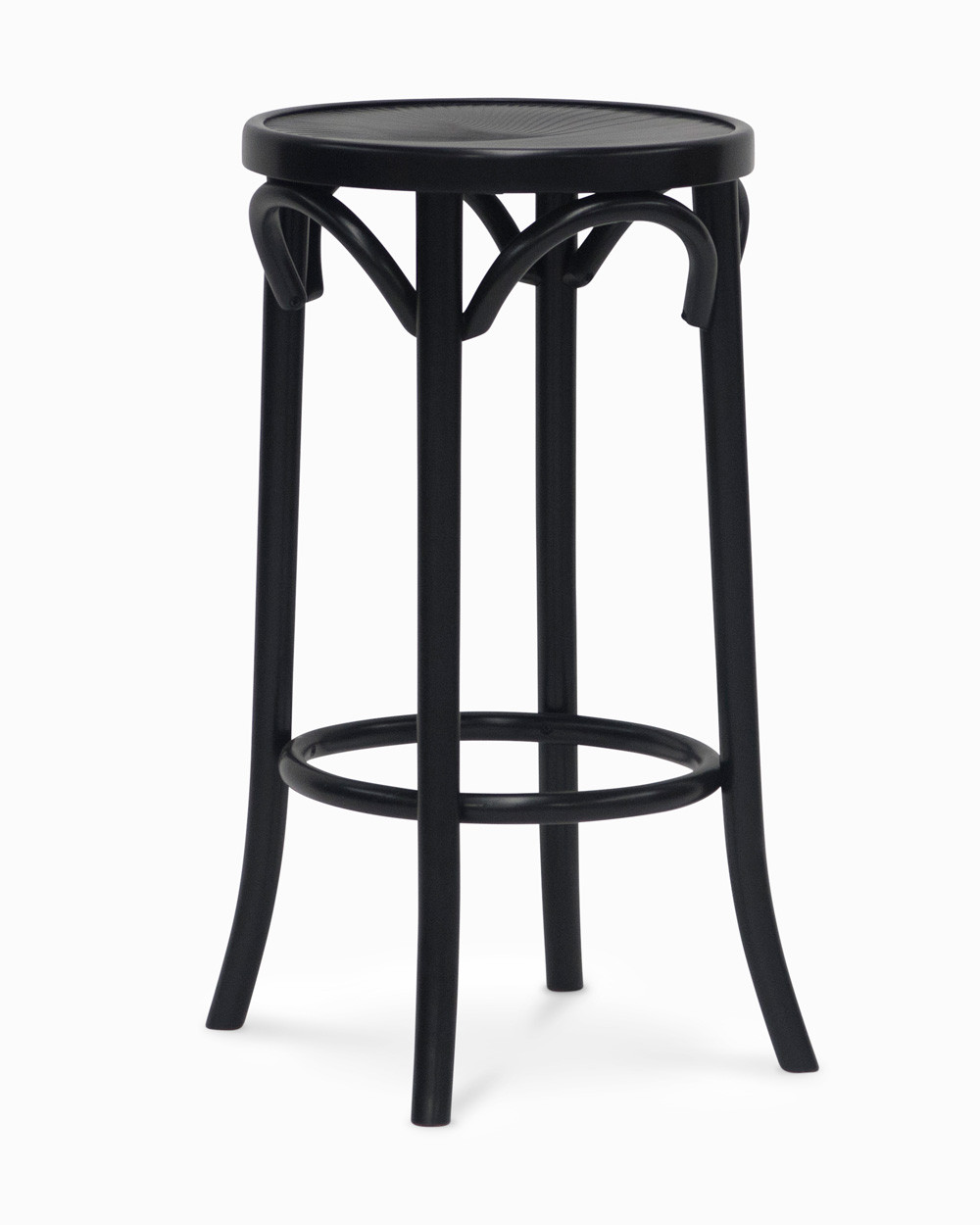 Hoop Bar Stool - Black, 68Cm