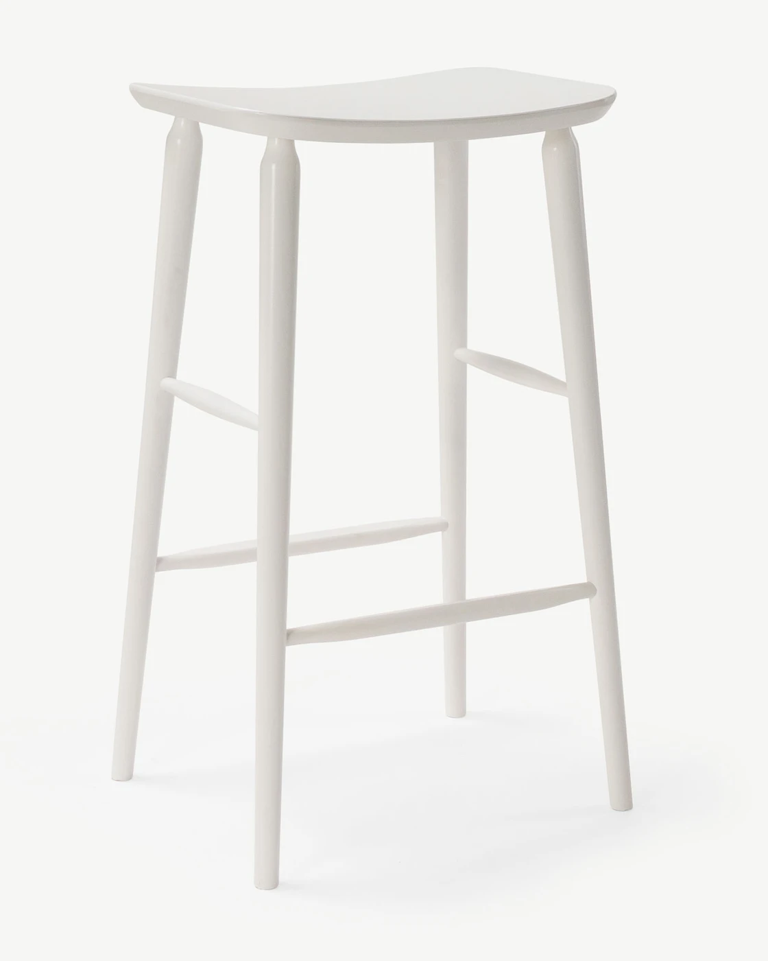 Mackenzie Bar Stool - White, 75Cm