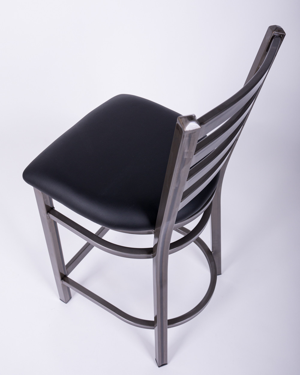 Mitchell Barstool - Raw Metal Varnish, Black Seat - 65Cm