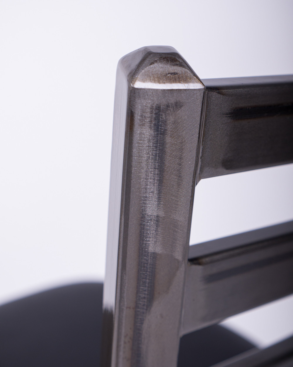 Mitchell Barstool - Raw Metal Varnish, Black Seat - 65Cm