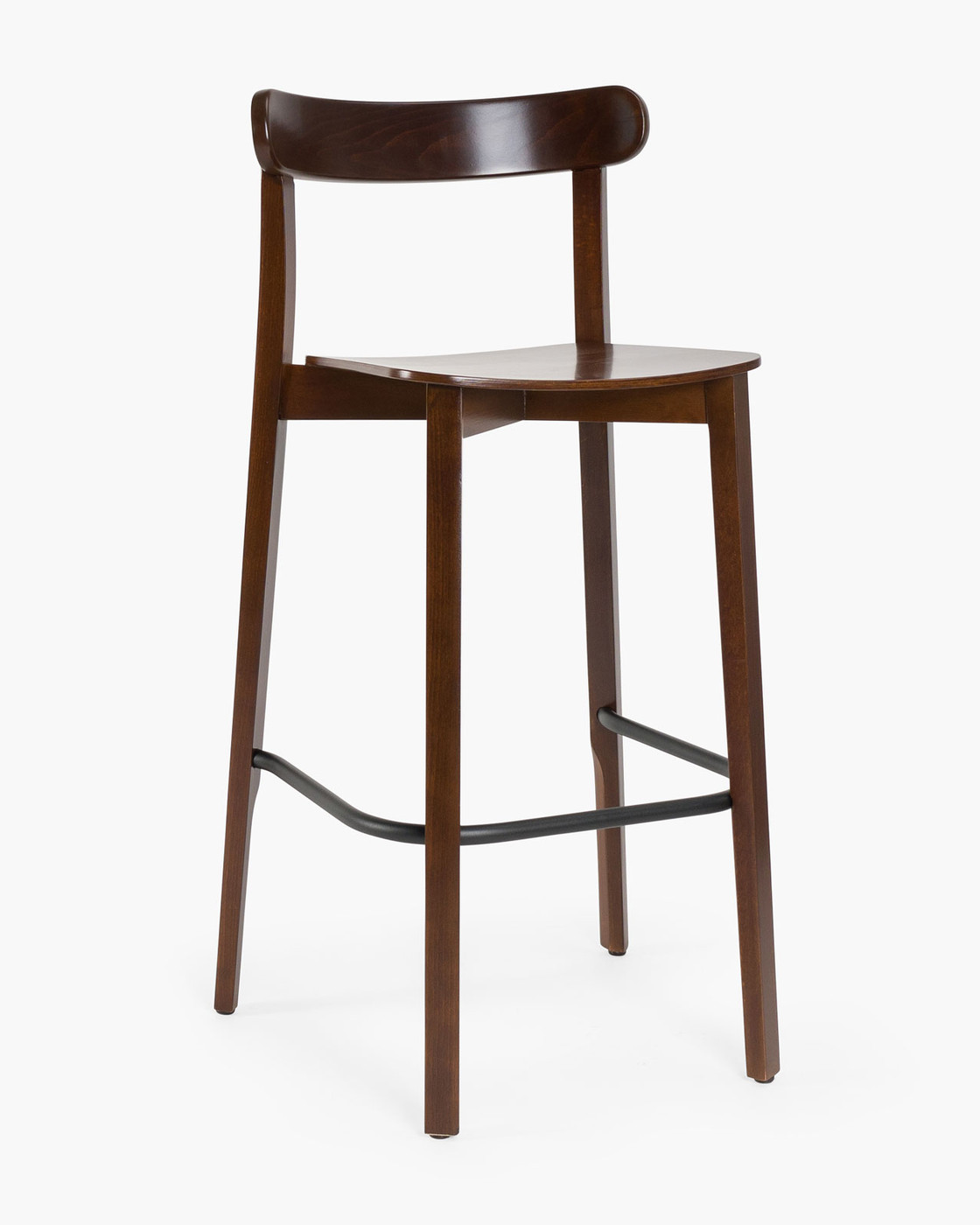 Icho Bar Stool - Walnut, 75Cm