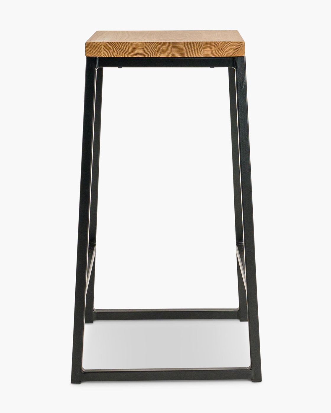 Jerry Bar Stool - Black - Natural Wood, 65Cm