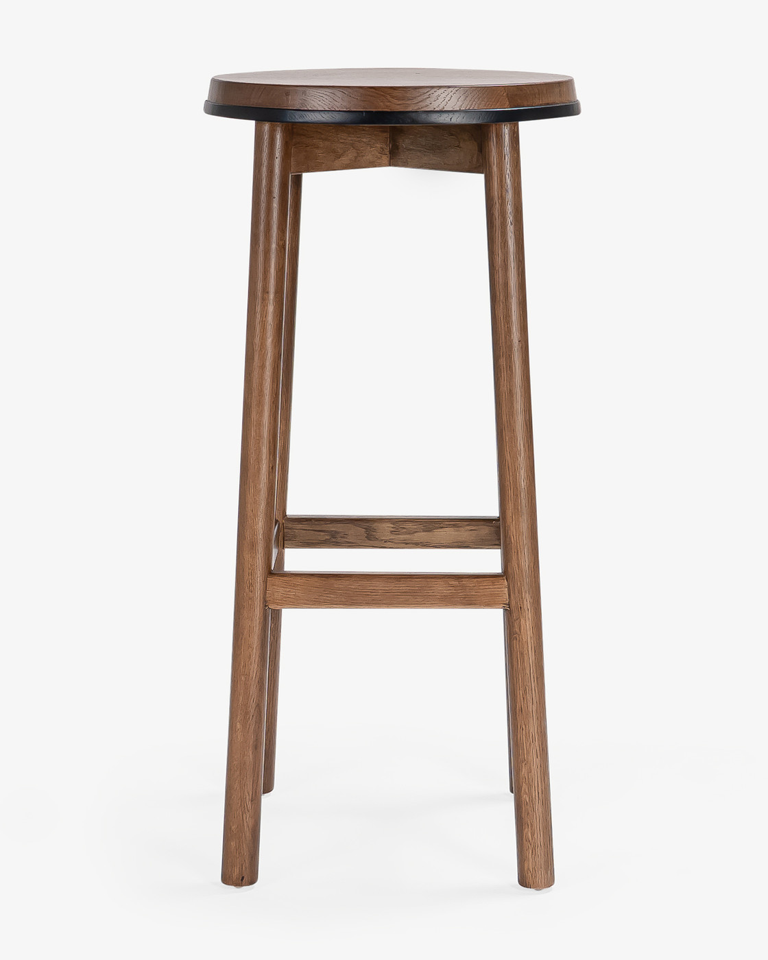 Curve Barstool - Dark Oak, Black 75cm