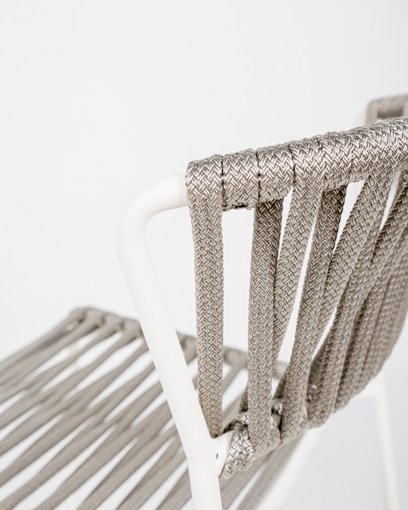 Lisa Filo Chair - Linen With Silver Nautica Rope