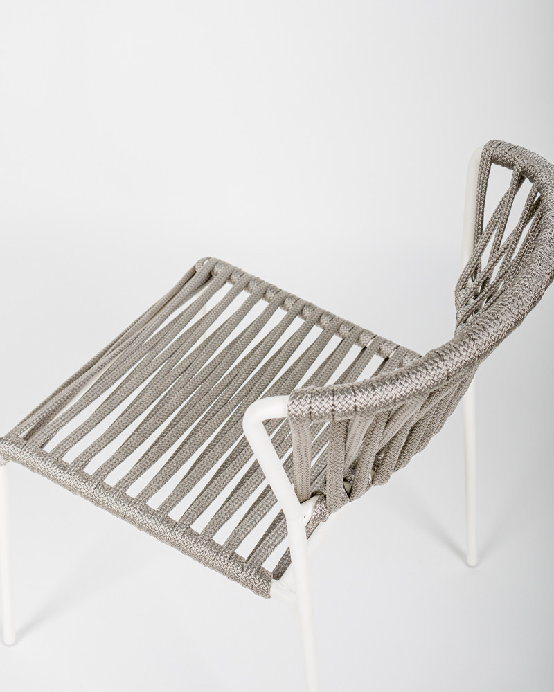 Lisa Filo Chair - Linen With Silver Nautica Rope