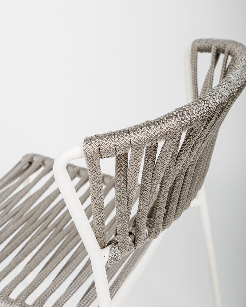 Lisa Filo Chair - Linen With Silver Nautica Rope