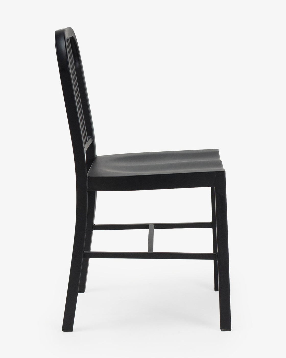 Navy Replica Steel Chair - Matt Black