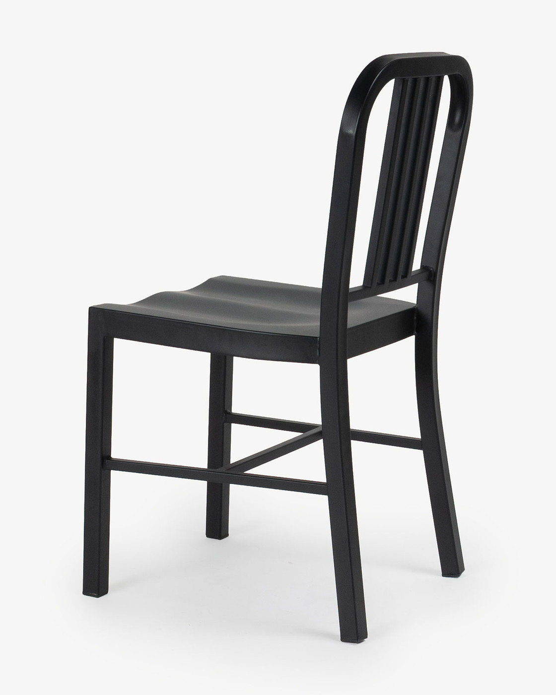 Navy Replica Steel Chair - Matt Black