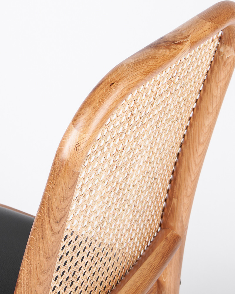 Selma Chair - Natural, Black Seat