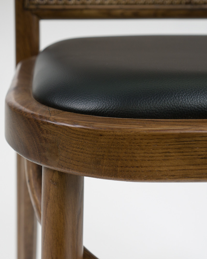 Selma Chair - Walnut, Black Seat