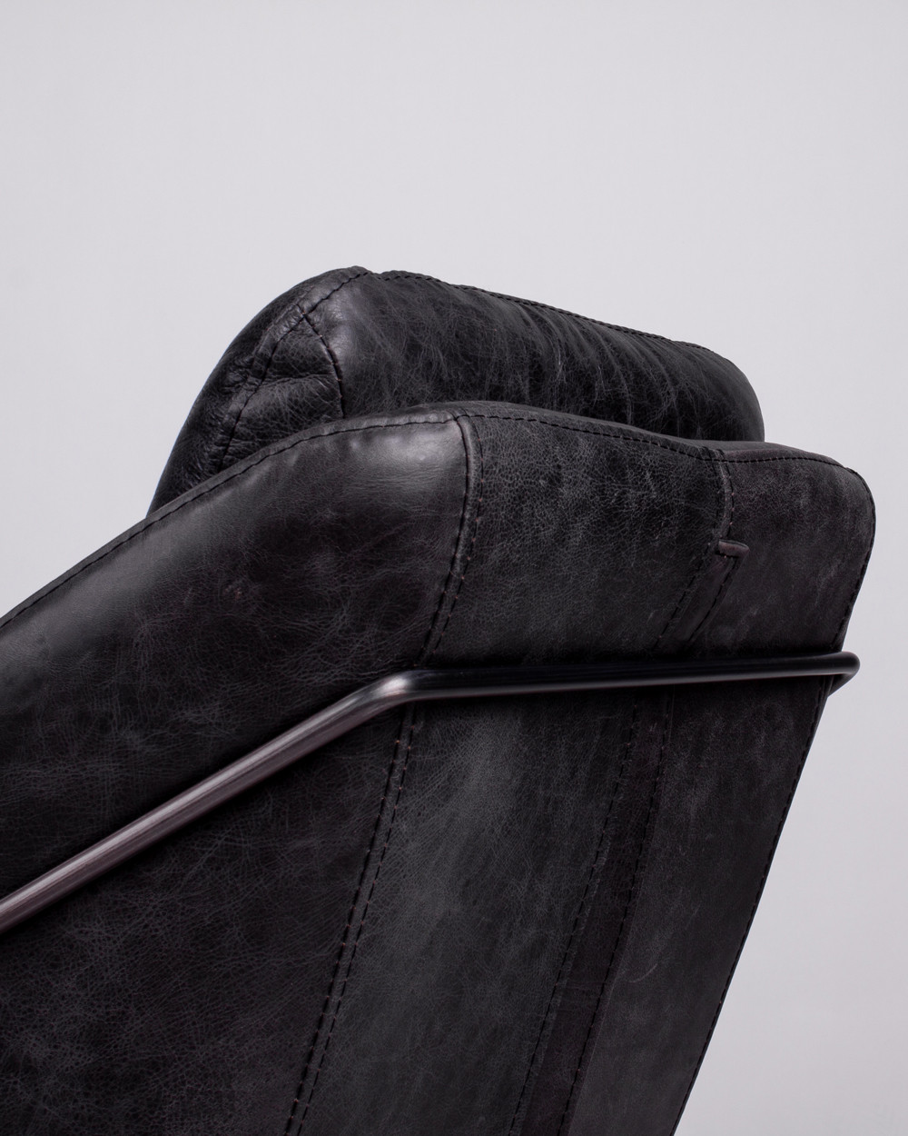 Harold Leather Tub Chair - Black