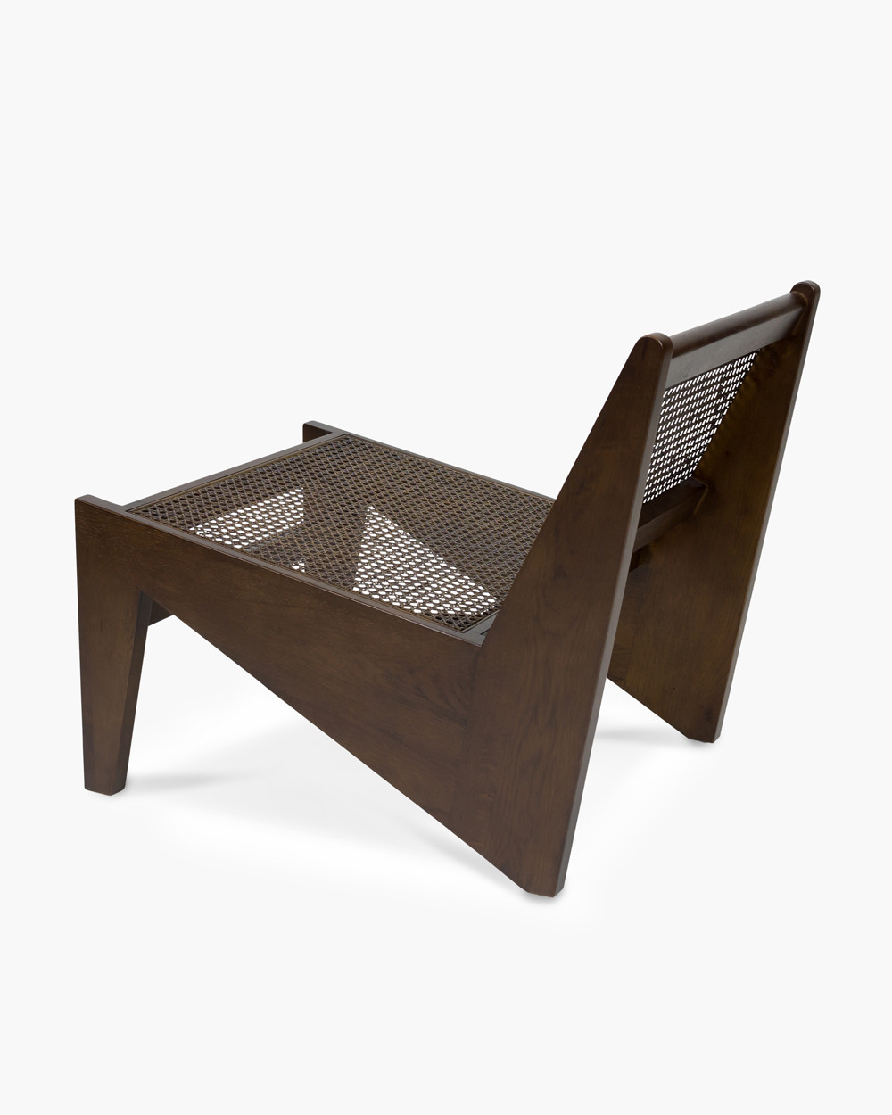 Kangaroo Replica Lounge Chair - Walnut, Cane Seat