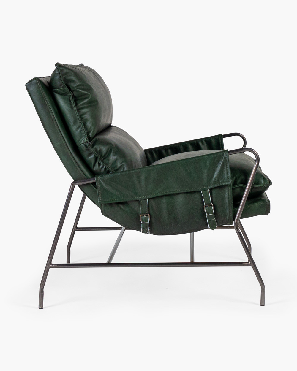 Maverick Leather Armchair - Olive Green