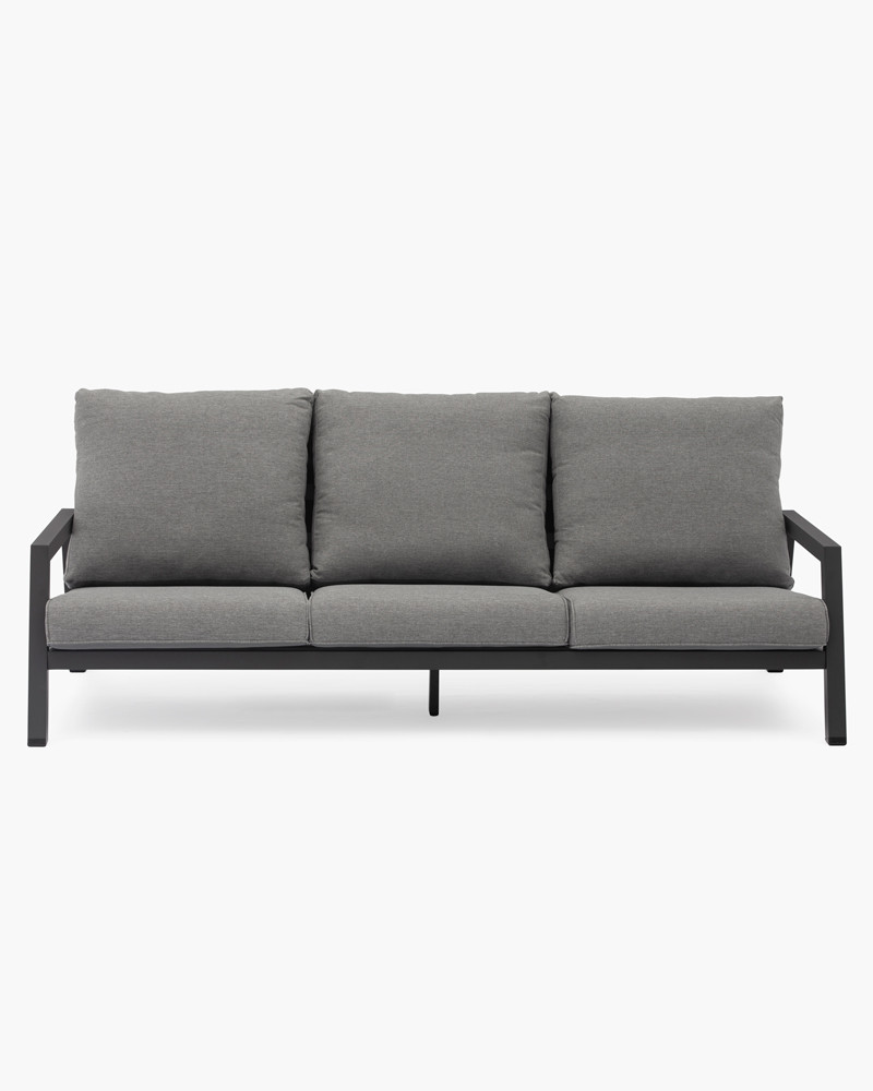 Leigh Outdoor Sofa - Three Seater, Charcoal