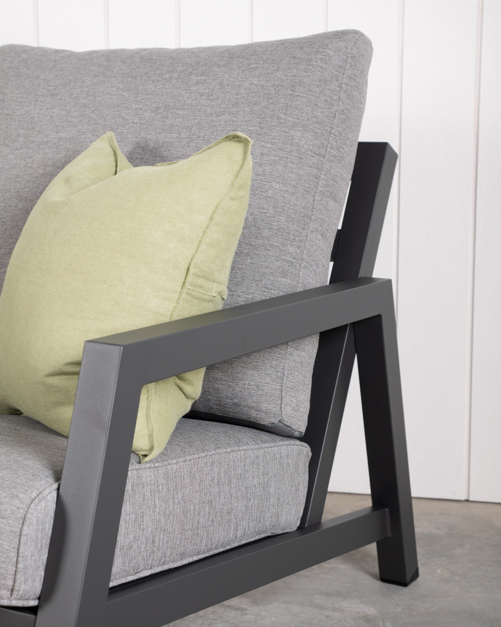 Leigh Outdoor Sofa - Three Seater, Charcoal