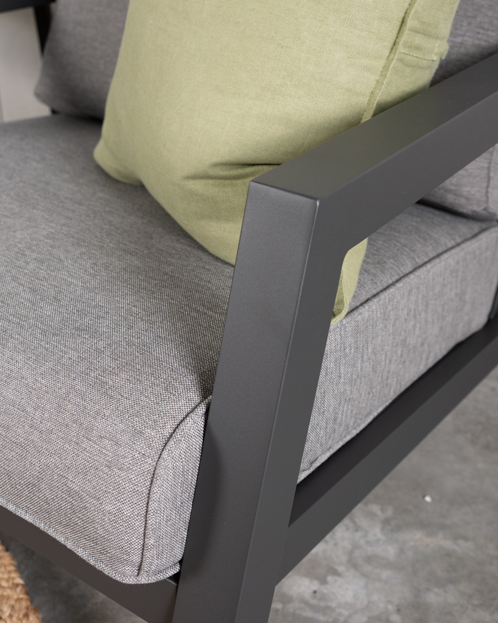 Leigh Outdoor Sofa - Three Seater, Charcoal