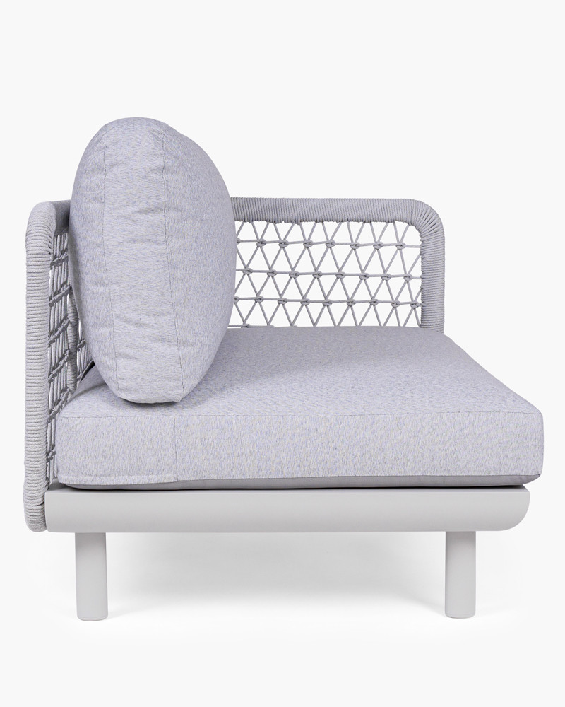 Waiheke Outdoor Left Hand Chair - Light Grey