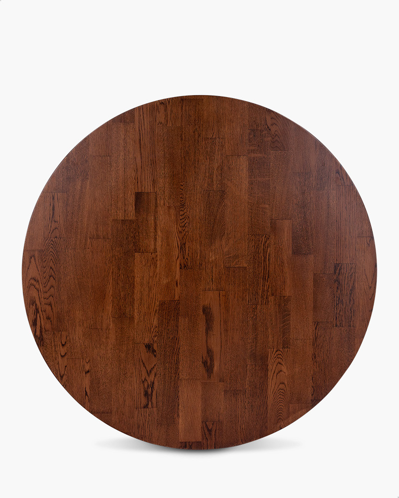 Solid Oak Table Top - 120Cm Dia, Dark Oak