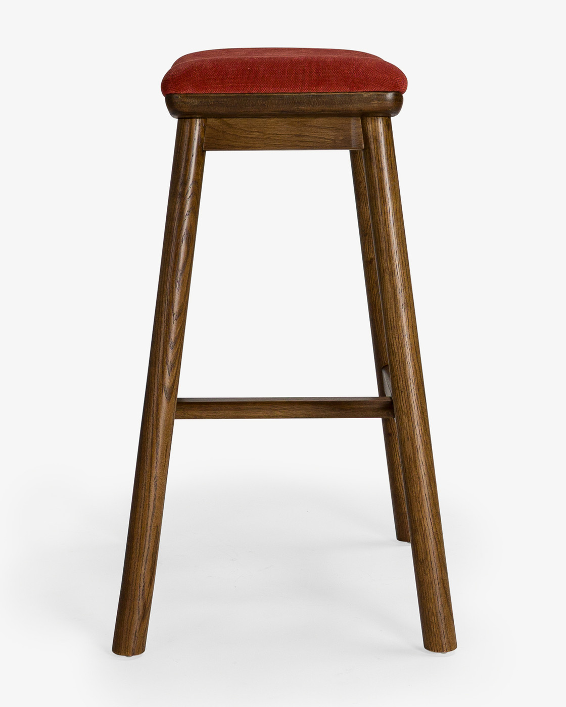 Archie Bar Stool - Walnut, 65Cm, Brick Seat