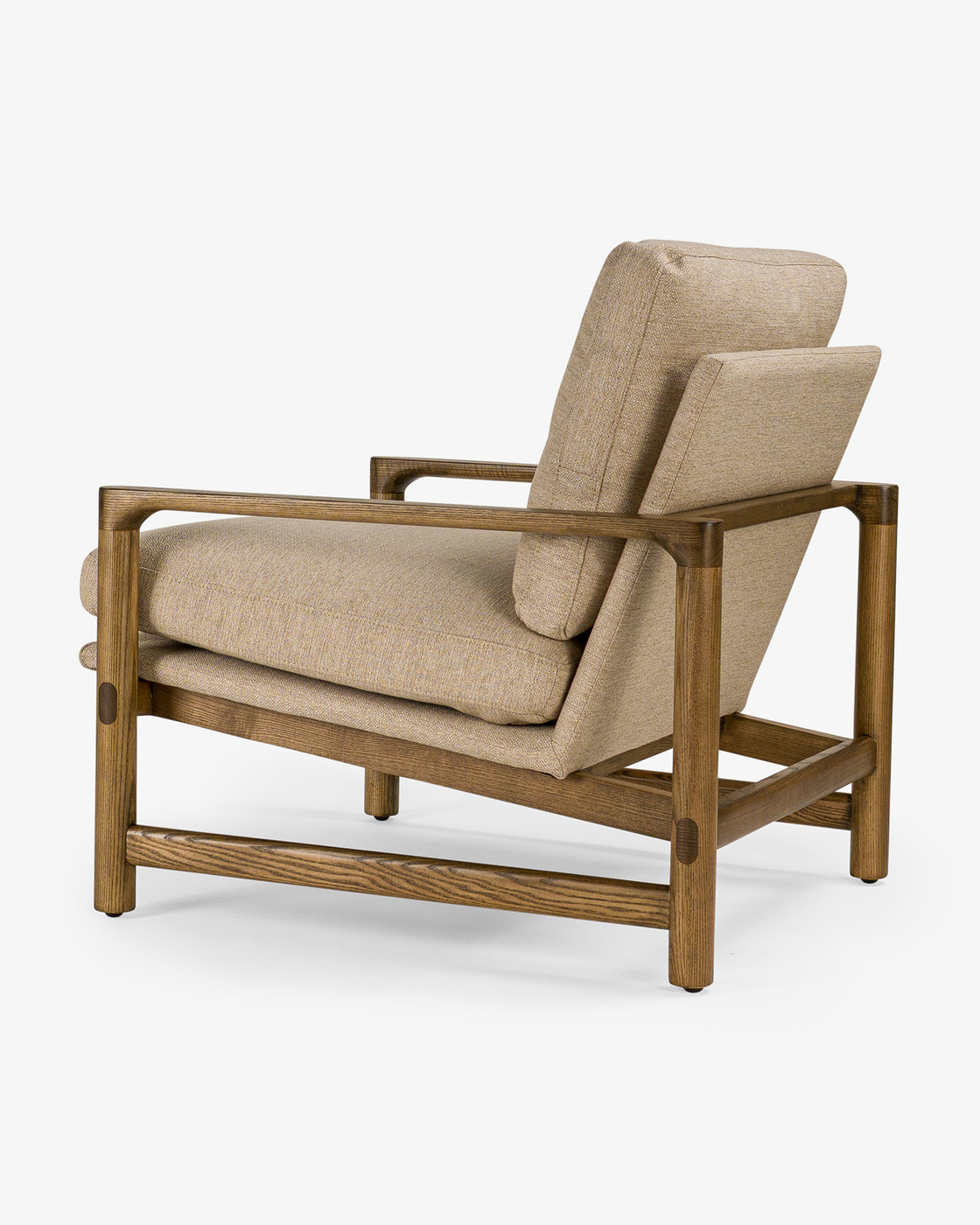 Aspen Fabric Armchair - Espresso Frame, Biscuit