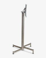 Lucca Folding Bar Leane Base - 75cm x 1050H, Stainless Steel