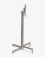 Lucca Folding Bar Leane Base - 75cm x 1050H, Stainless Steel
