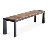 Karaka Outdoor Bench - 221X40Cm, Charcoal