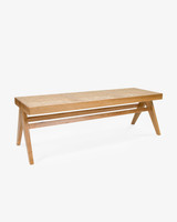 Lillian Bench Seat - Natural, Cane Seat