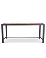 Karaka Outdoor Bar Leaner - 200X80Cm 105H, Charcoal