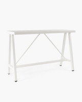 Kingston Outdoor Bar Leaner - 160X60Cm 105 H, White
