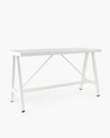 Kingston Outdoor Bar Leaner - 160X60Cm 90 H, White