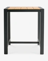 Karaka Outdoor Bar Leaner  - 80X80Cm 90cm H, Charcoal