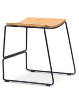 Colorado Wire Bar Stool - Black, Ply Seat 45Cm