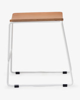 Colorado Wire Bar Stool - White, Ply Seat 45Cm