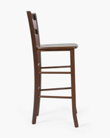 Como Bar Stool - Walnut,  Timber Seat 72Cm