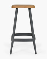 Denver Bar Stool - Charcoal, 65Cm