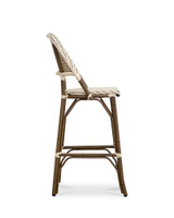 Fleur Barstool - Ivory/Black, 76Cm