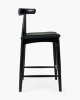 Hans Wegner Replica Elbow Barstool - Black, 65Cm