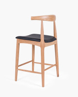 Hans Wegner Replica Elbow Barstool - Natural, 65Cm