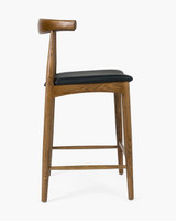 Hans Wegner Replica Elbow Barstool -Walnut, 65Cm