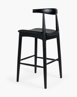 Hans Wegner Replica Elbow Barstool - Black, 75Cm