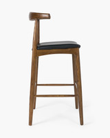 Hans Wegner Replica Elbow Barstool -Walnut, 75Cm