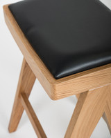Harriet Barstool - Natural With Black Seat, 65Cm