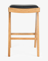 Harriet Barstool - Natural With Black Seat, 65Cm