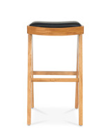 Harriet Barstool - Natural With Black Seat, 75Cm