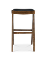 Harriet Barstool - Walnut With Black Seat, 75Cm