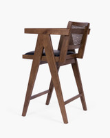 Lillian Barstool - Walnut With Black Seat, 65Cm